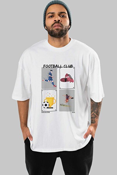 Ankhises Tricou oversize imprimat în față Football Club Bărbați Femei Tricou ...