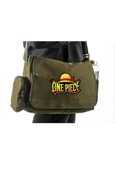 DEEFWEAR Khaki One Piece Printed Back to School Messenger Bag
