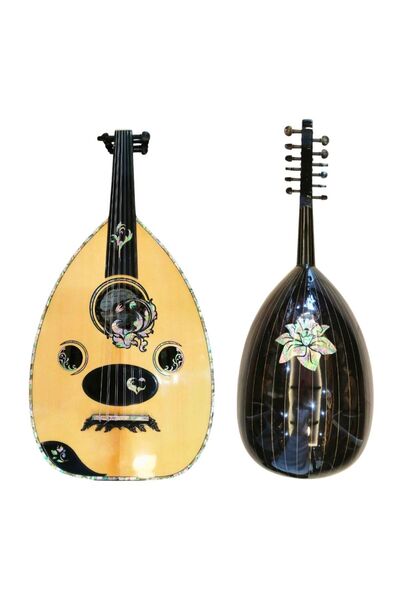 KARAZ MUSIC Super Deluxe Oud, Saber Fortune, Spruce face, mother of pearl, funnel back, mother of pearl, ebony fingers