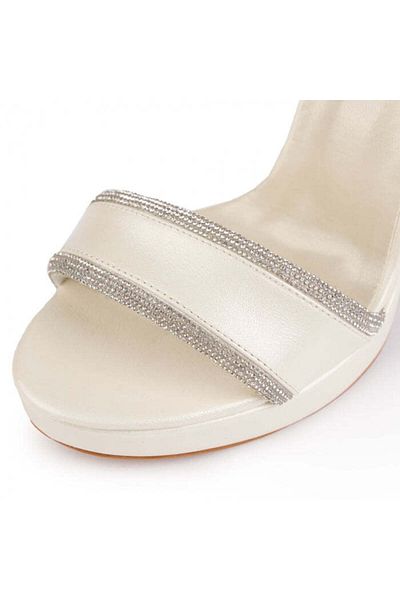 Jasel Sandale/ pantofi MELI de mireasa sau de ocazie cu platforma si bareta toc de 11 cm