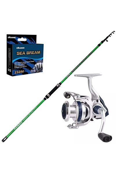 Okuma Aria 4000 - Kendo Spider Boat 180cm Teleskopik Olta Seti