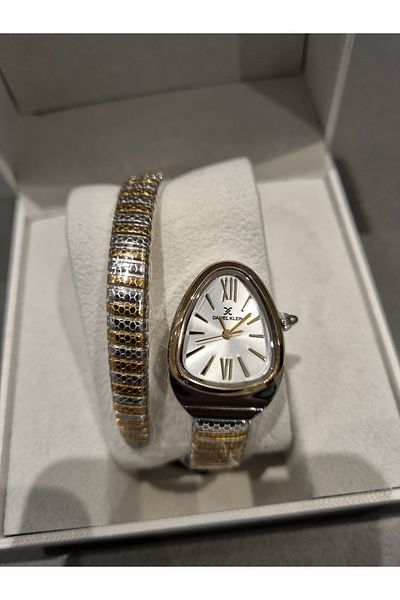 Daniel Klein Dk New Year Snake Model Gold Steel Bracelet Women Wrist Watch+ Gift Bracelet