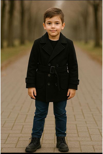 renkli diyar Boy's Eyebrow Coat Winter