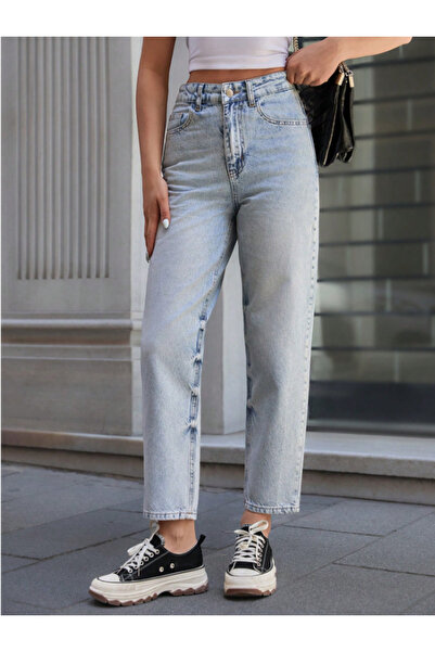 SHEVEGA Блакитні джинси з високою талією та еластичним поясом