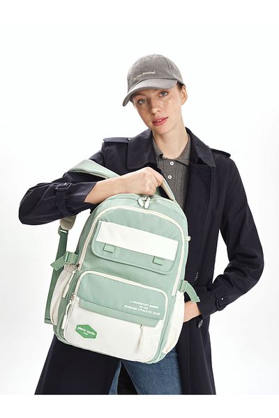 Pierre Cardin Rucsac verde pentru școală pentru copii 07PCT185