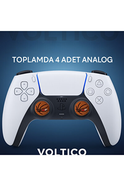 Voltico 4’lü Analog Başlık Seti Desenli Analog Koruyucu PS5/PS4/PS3/Xbox One-...