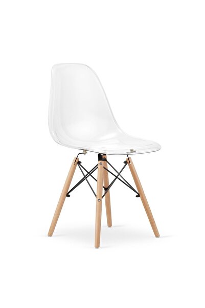 JollyMag Scaun stil scandinav, Artool, Osaka, policarbonat, lemn, transparent...