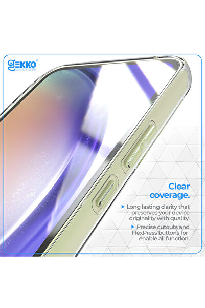 Gekko Mobile Husă pentru Samsung Galaxy A54, fabricată din gel de silicon, transparentă, ultrasubțire, decupaje pentru cameră, transparentă