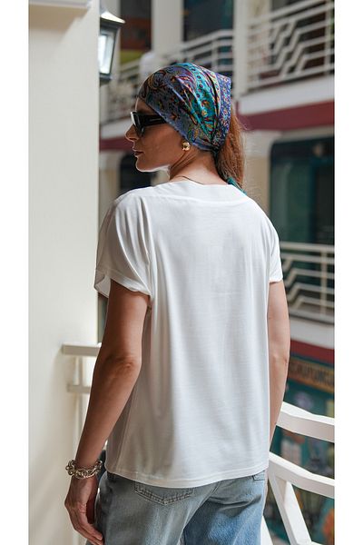 İPEKLİ COUTURE Pearl Silk and Modal Blouse