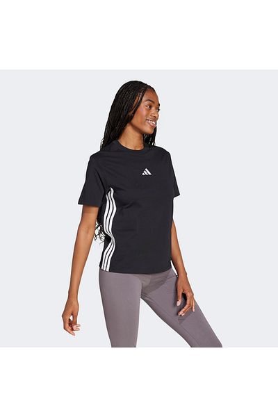 adidas Essentials 3 Stripes Cotton Γυναικείο Μαύρο T-Shirt