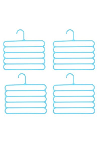 JollyMag Set 4 umerase multifunctionale din plastic cu 5 pozitii pentru pantaloni, fuste, cravate, prosoape