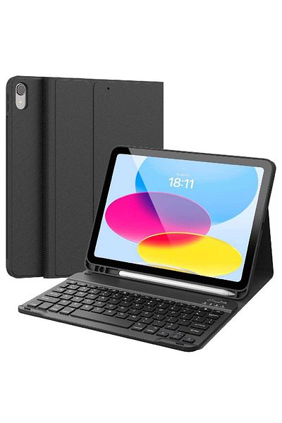XIUWOO Keyboard Case for iPad 10th Generation 10.9-inch 2022, Detachable Bluetooth Keyboard Black