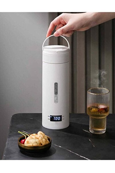 Generic Portable Mini Electric Kettle with 4 Temperature Control, Stainless Steel, Auto Shut-Off - White