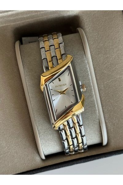 Homies Guaranteed Premium Women's Wristwatch Gold-Silver (White Dial) Rshms-242