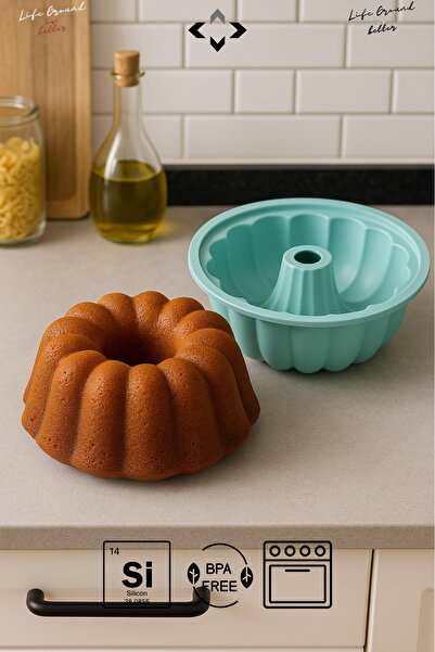 LİGROUND قالب كيك من السيليكون غير قابل للالتصاق ومقاوم للحريق من بوندت، قالب...