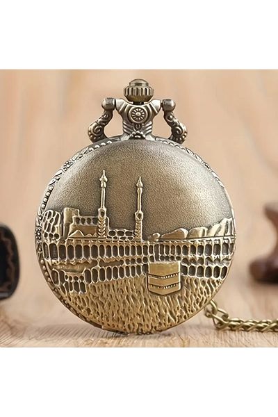 BulindaSHOP Pocket Watch Kaaba Patterned