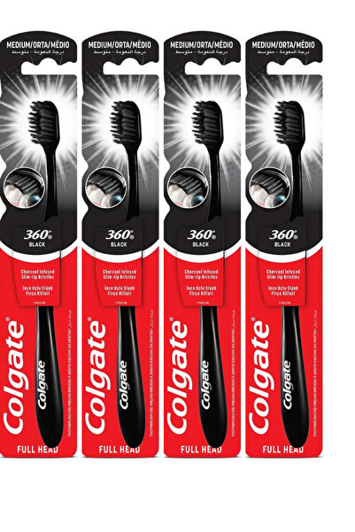 Colgate 360 CHARCOAL SİYAH DİŞ FIRÇASI (4 ADET)