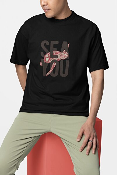 ArtYus TRIOCĂ CU MÂNĂ SCURTĂ CU Gât rotund, IMPRIMAT SEA YOU TRANSFER, PENTRU...