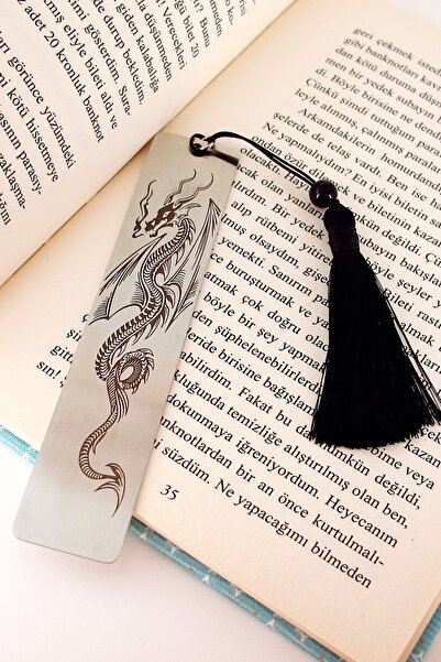Solfera Dragon Stainless Steel Bookmark Metal Bookmark Bookmark with Tassel Ay046