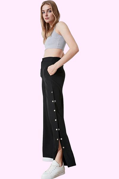 PayBuy Women's Wide Leg Woven Pants High Waist Solid Pattern Casual Daily Summer Must-Have