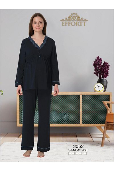 EM&FA TEKSTİL Pregnant Maternity Pajama Set