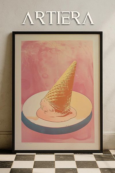 HİGUERA Ice Cream - Masa de bucatarie cu rama din lemn in stil italian mediteranean modern, decorare pentru bar cafenea bucatarie