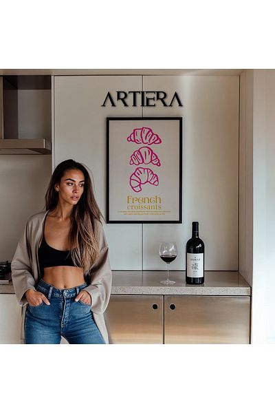 HİGUERA Croissant - Masă de bucătărie în stil italian mediteranean modern cu cadru din lemn, decorare pentru bar cafenea bucătărie