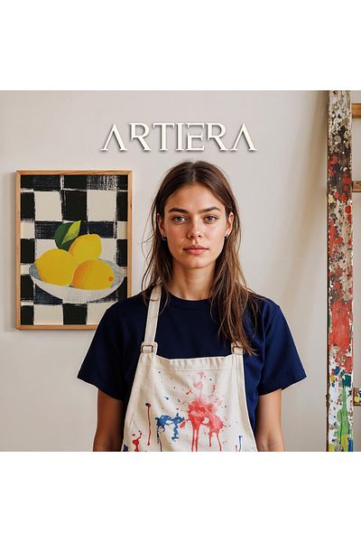 HİGUERA Lemons - Masa de bucatarie cu rama din lemn in stil italian mediteranean modern, decorare pentru bar cafenea bucatarie