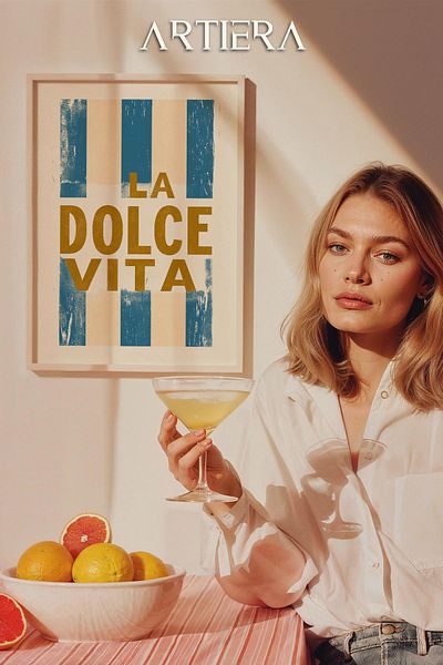 HİGUERA Dolce Vita Modern Stil Italian Mediterraneu Masa de Bucatarie Cu Cadru Din Lemn, Decorare Bucatarie Cafenea Bar
