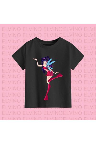 Elvino Tricouri pentru fete din bumbac imprimat Winx Club
