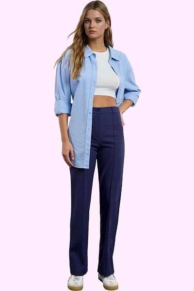 PayBuy Women's High Waist Straight Pants Woven Fabric Casual Daily Weekend Durable Material