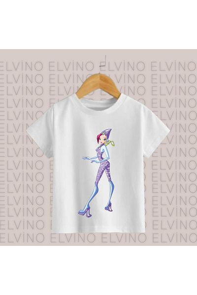 Elvino Tricouri pentru fete din bumbac imprimat Winx Club