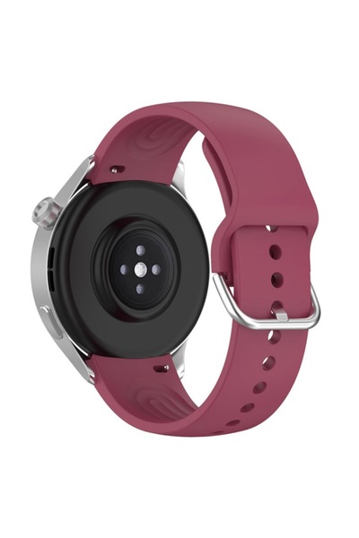 Flo Watch Strap for Huawei Watch GT 2/GT 3, Xiaomi Watch S1 Pro/Active, Silicone, Wine Elegant Ruby