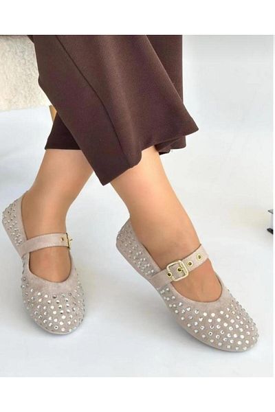 Demashoes Black Stone Balerina cu talpă ortopedică pentru femei, cu bandă reglabilă, ușoară, confortabilă, elegantă, pentru birou, pantofi de zi cu zi
