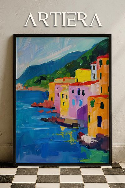 HİGUERA Masa de bucatarie cu rama din lemn in stil italian mediteranean modern Amalfi, decorare pentru bar cafenea bucatarie