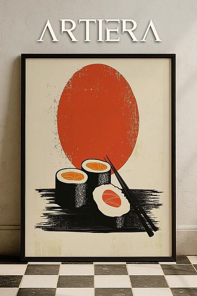 HİGUERA Sushi - Masa de bucatarie cu rama din lemn in stil japonez modern, decorare pentru bar cafenea bucatarie