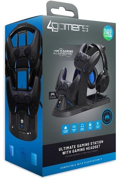 4Gamers Ultimate Gaming Station for PlayStation 5, Black