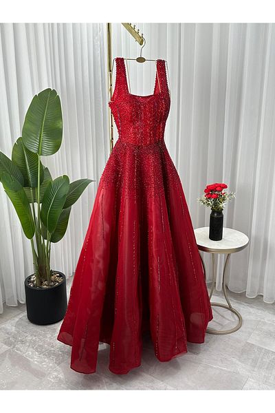 Diva style فستان سهره اورجنزا راقي وعصري تطريز يدوي
