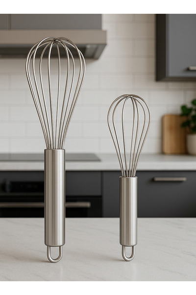 HZL HOME مجموعة من 2 مضارب من الفولاذ المقاوم للصدأ