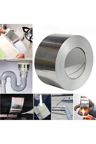 JollyMag Banda autoadeziva, impermeabila pentru etansare, din aluminiu, 50 mm x 5 m, 150 microni