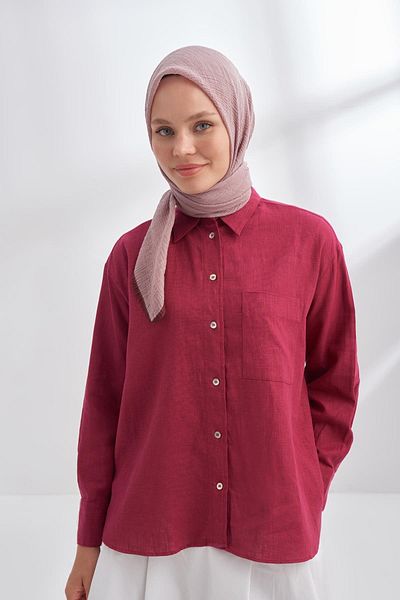 ARMANDA Muslin Piping Scarf 3353-Dark Powder