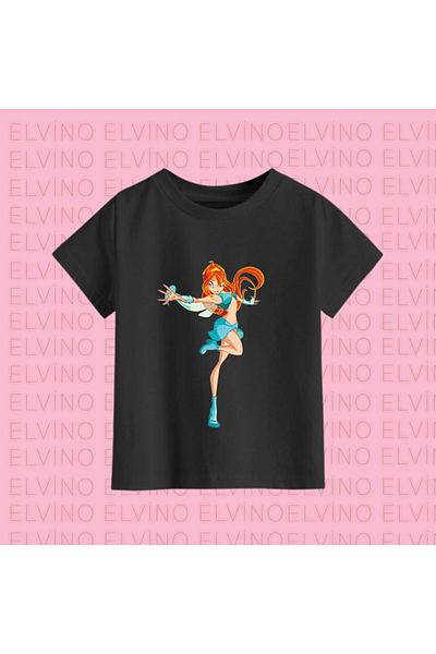 Elvino Tricouri pentru fete din bumbac imprimat Winx Club