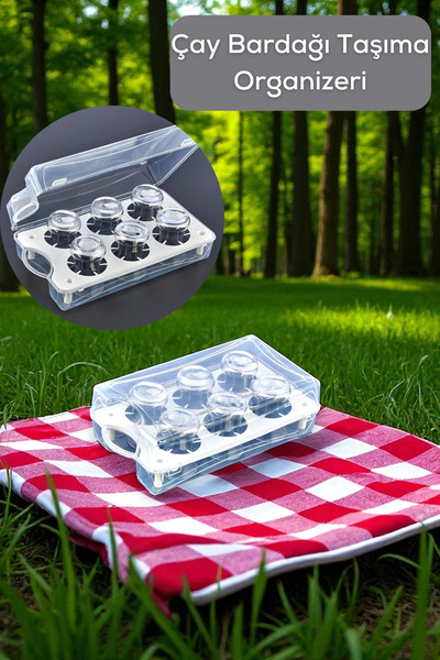 Heredot Mithra Life 6 lı Çantalı Çay Bardağı Taşıma Kutusu Seyahat Piknik Seti MIT1236