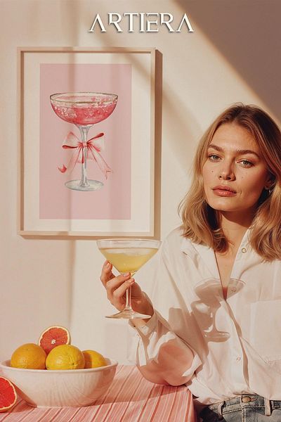 HİGUERA Cocktails Modern Stil Italian Mediterranean Masă de Bucătărie Cu Cadru Din Lemn, Decorare Bucătărie Cafenea Bar