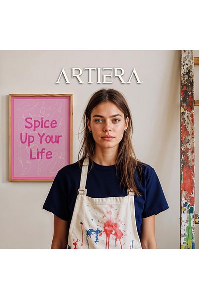 HİGUERA Tipografie Modernă Stil Italian Mediteranean Masa de Bucătărie Cu Cadru Din Lemn, Decorare Bucătărie Cafenea Bar