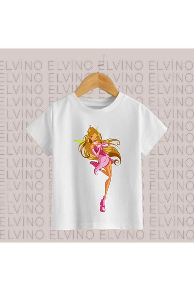 Elvino Tricouri pentru fete din bumbac imprimat Winx Club