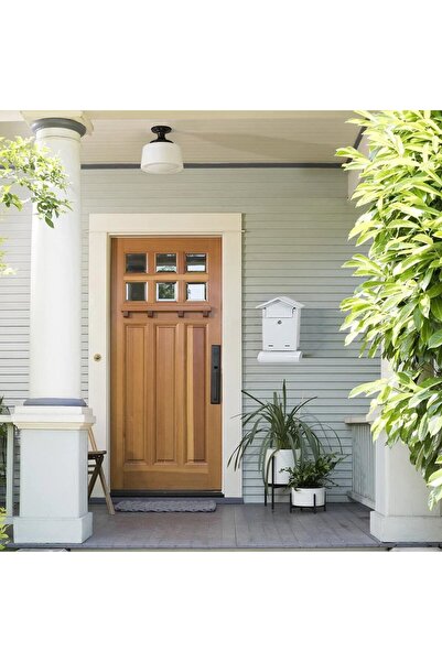 JollyMag Mailbox, with space for newspaper, white, B6 format, 23x7x37.5 cm, Damech