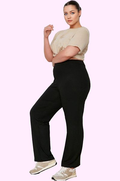 PayBuy Women's High Waist Wide Leg Knitted Pants Comfortable Fit Daily Use Summer Essential