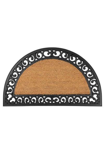 JollyMag Covoras intrare, semirotund, guma, 75x45 cm, Ornament