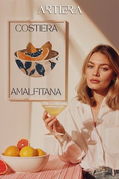 HİGUERA Fructe - Masa de bucatarie cu rama din lemn in stil italian mediteranean modern, decorare pentru bar cafenea bucatarie